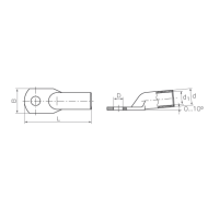 КВТ Наконечник кабельный медный луженый ТМЛ 2.5–5–2.6 (мин партия 100 шт.) 40823 KVT