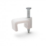 КВТ Скоба пластиковая СПП 4 для плоских кабелей 49448 (цена за уп.) KVT