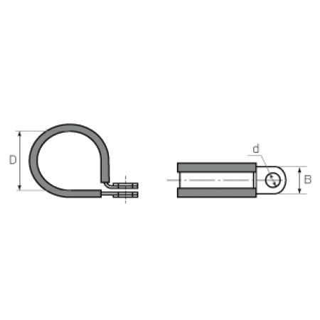 КВТ Скоба металлическая СМР 31-32 с резиновым покрытием (мин партия 50 шт.) 61352 KVT КВТ Скоба металлическая СМР 31-32 с резиновым покрытием (мин партия 50 шт.) 61352 KVT
