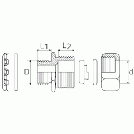 КВТ Муфта ВМ 25 вводная для подсоединения металлорукава 61371 KVT КВТ Муфта ВМ 25 вводная для подсоединения металлорукава 61371 KVT