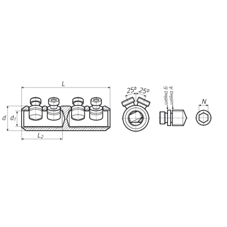 КВТ Соединитель болтовой 4СБЕ-35–70/120 (мин партия 10 шт.) 65825 KVT КВТ Соединитель болтовой 4СБЕ-35–70/120 (мин партия 10 шт.) 65825 KVT