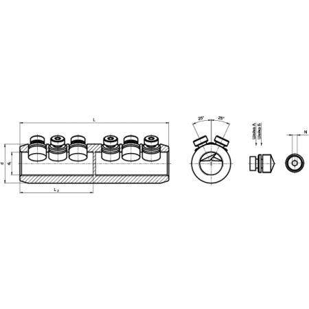 КВТ Соединитель болтовой 6СБЕ-35–300/400 65827 KVT КВТ Соединитель болтовой 6СБЕ-35–300/400 65827 KVT