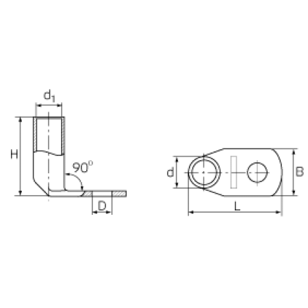 КВТ Наконечник угловой (90°) медный луженый ТМЛс(90) 10-8 (мин партия 100 шт.) 70283 KVT КВТ Наконечник угловой (90°) медный луженый ТМЛс(90) 10-8 (мин партия 100 шт.) 70283 KVT
