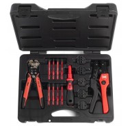 КВТ Универсальный набор для резки, снятия изоляции, опрессовки, и монтажа проводов UNI 79758 KVT