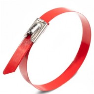 КВТ Стяжка стальная с полимерным покрытием СКС-П (316) 4,6*800 (красн) (мин партия 100 шт.) 83069 KVT