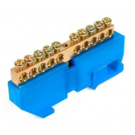 КВТ Шина N "ноль" на DIN-изол ШНИ-6х9-14 (син) (мин партия 10 шт.) 87192 KVT